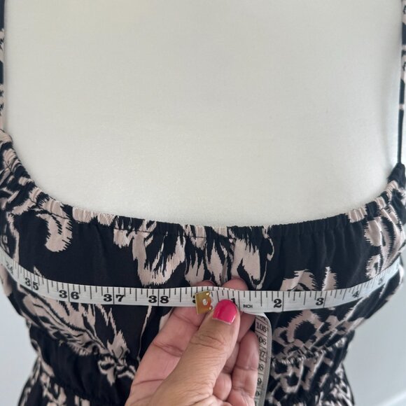 En Saison Carmen Print Sleeveless Midi Sun Dress Black and White Print Size Larg - Picture 8 of 9